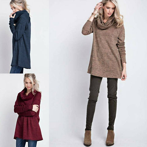 Draped turtleneck top